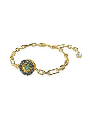 Sparkling Dance Goldtone & Crystal Bracelet