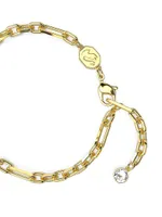 Sparkling Dance Goldtone & Crystal Bracelet