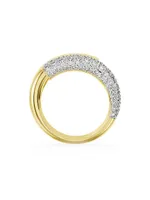 Dextera Goldtone & Crystal Pavé Ring