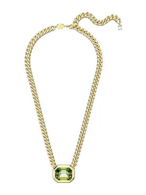 Millenia Goldtone & Swarovski Crystal Pendant Necklace