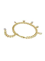 Dextera Goldtone & Swarovski Crystal Bracelet