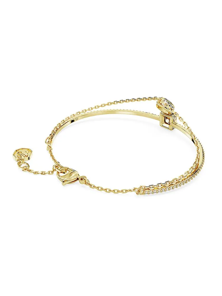 Stilla Goldtone & Crystal Mixed Cuts Bangle