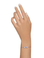 Mesmera Rhodium-Plated & Crystal Mixed Cuts Bracelet