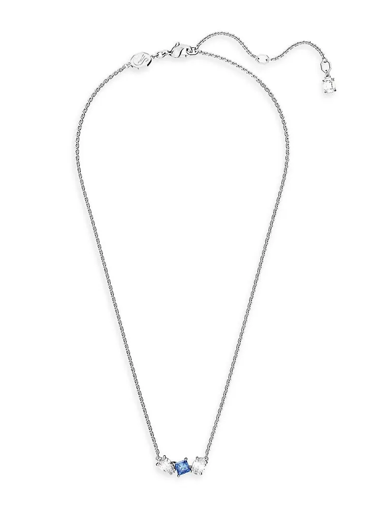 Mesmera Rhodium-Plated & Crystal Mixed Cuts Pendant Necklace
