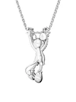 Disney100 Rhodium-Plated & Crystal Mickey Mouse Pendant Necklace
