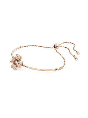Idyllia Rose-Goldtone & Swarovski Crystal Four-Leaf Clover Charm Bracelet