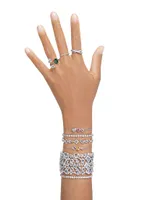 Mesmera Goldtone, Rhodium-Plated & Crystal Mixed Cuts Bracelet