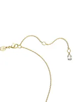 Matrix Goldtone & Crystal Pendant Necklace