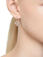 Idyllia Rose Goldtone & Crystal Clover Drop Earrings