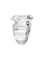 Lucent Rhodium-Plated & Swarovski Crystal Cocktail Ring