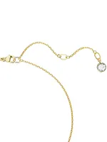 Dextera Goldtone & Crystal Double-Ring Pendant Necklace