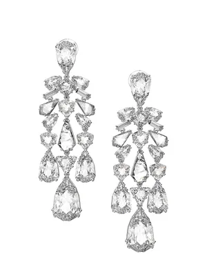 Mesmera Rhodium-Plated & Crystal Clip-On Earrings