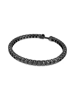 Matrix Ruthenium-Plated & Round-Cut Crystal Tennis Bracelet