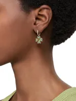 Idyllia Goldtone & Crystal Clover Drop Earrings