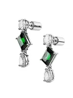 Mesmera Rhodium-Plated & Swarovski Crystal Drop Earrings