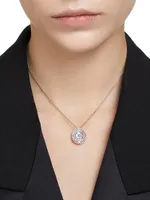 Mesmera Rhodium-Plated & Crystal Octagon Pendant Necklace