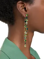 Gema Goldtone & Crystal Asymmetric Drop Earrings