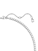 Matrix Rhodium-Plated & Crystal Tennis Necklace