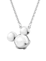 Disney100 Rhodium-Plated & Swarovski Crystal Mickey Mouse Pendant Necklace