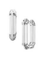 Lucent Rhodium-Plated & Crystal Octagon Hoop Earrings
