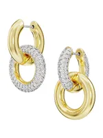 Dextera Goldtone & Crystal Hoop Earrings
