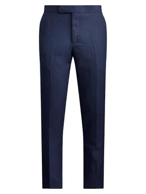 Linen Crease-Front Pants