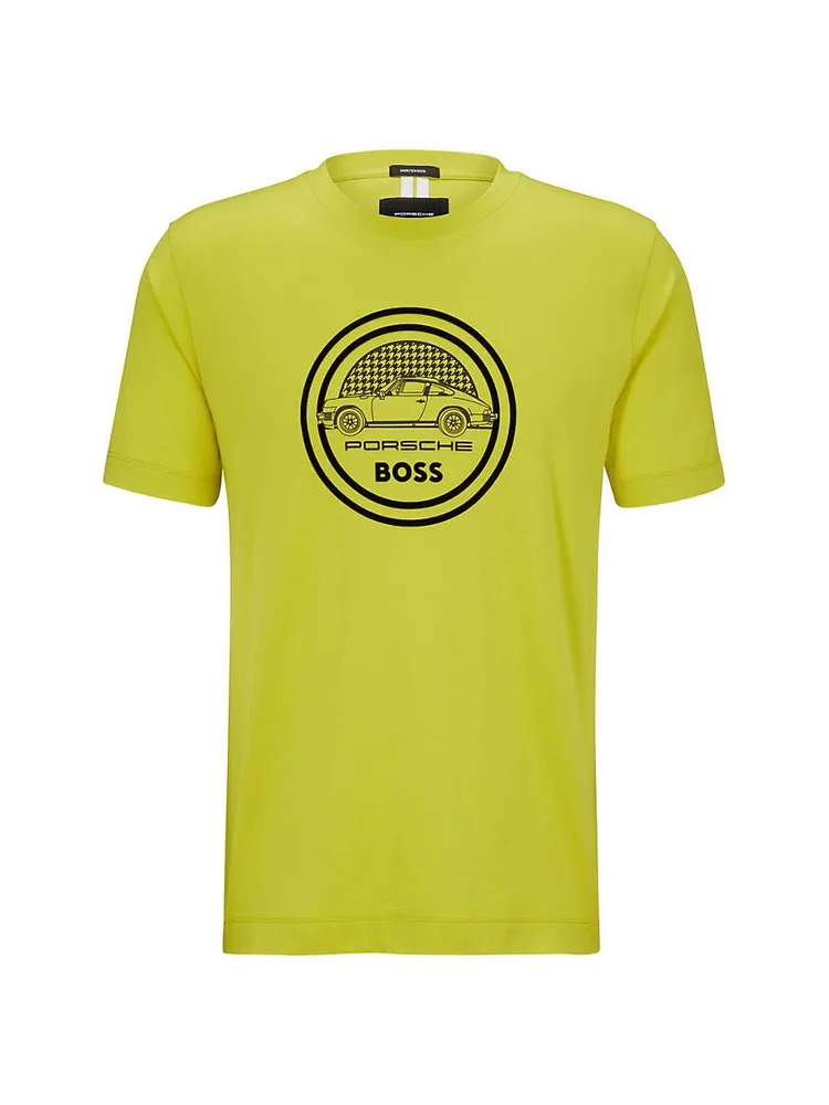 Porsche X Boss Mercerized-Cotton T-Shirt With Flocked Logo
