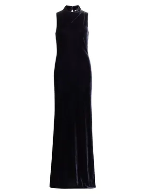 Kura Velvet Column Gown