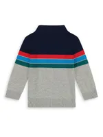 Baby Boy's, Little Boy's & Striped Sweater, Button-Up Shirt Joggers Set