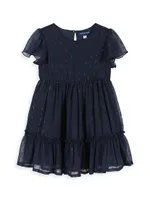 Little Girl's Holiday Short-Sleeve Dress