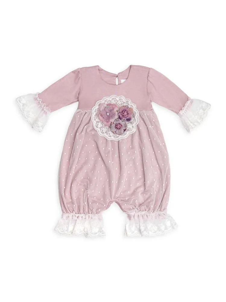 Baby Girl's Emily Bubble Coveralls