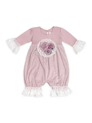 Baby Girl's Emily Bubble Coveralls