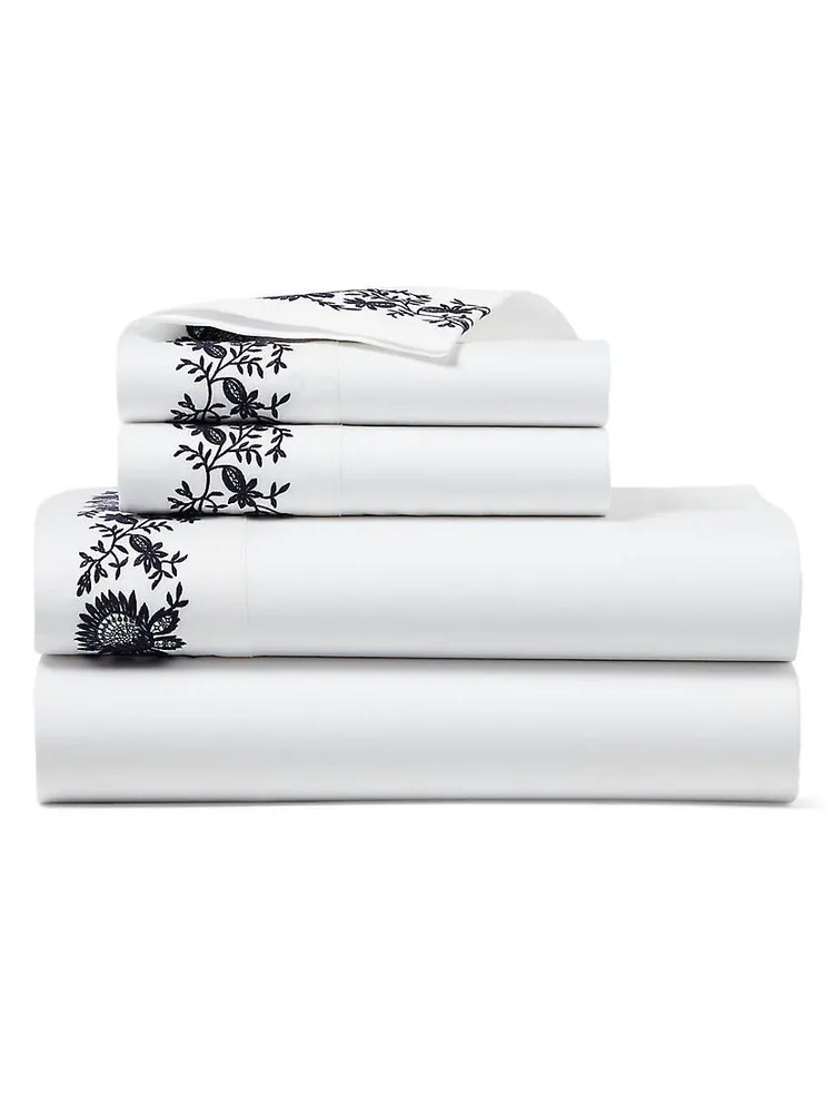 Eloise Embroidery Cotton Sheets & Pillowcases Collection