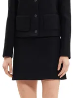 Wool-Blend Tweed Miniskirt