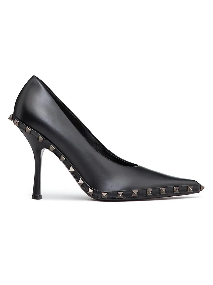 Rockstud Pumps Calfskin With Tone-On-Tone Studs