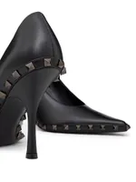 Rockstud Pumps Calfskin With Tone-On-Tone Studs