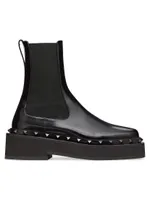 M-Way Rockstud Beatle Boots Calfskin With Tone-On-Tone Studs