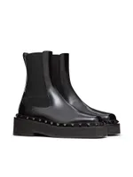 M-Way Rockstud Beatle Boots Calfskin With Tone-On-Tone Studs