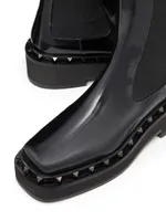 M-Way Rockstud Beatle Boots Calfskin With Tone-On-Tone Studs