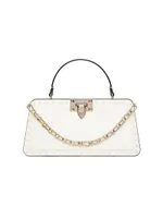 Rockstud Calfskin Top Handle Handbag