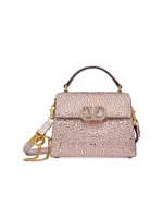 VSling Mini Top Handle Handbag With Sparkling Embroidery