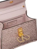 VSling Mini Top Handle Handbag With Sparkling Embroidery