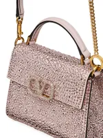 VSling Mini Top Handle Handbag With Sparkling Embroidery