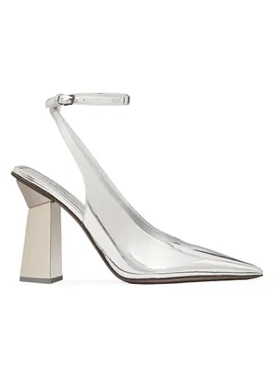 One Stud Hyper Pumps Mirror-Effect Calfskin