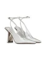 One Stud Hyper Pumps Mirror-Effect Calfskin