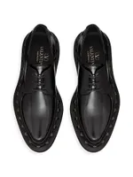 Rockstud M-Way Calfskin Derby Shoes With Matching Studs