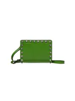 Rockstud Calfskin Neck Wallet