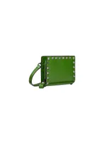 Rockstud Calfskin Neck Wallet