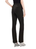 Mid-Rise Straight-Leg Wool Pants