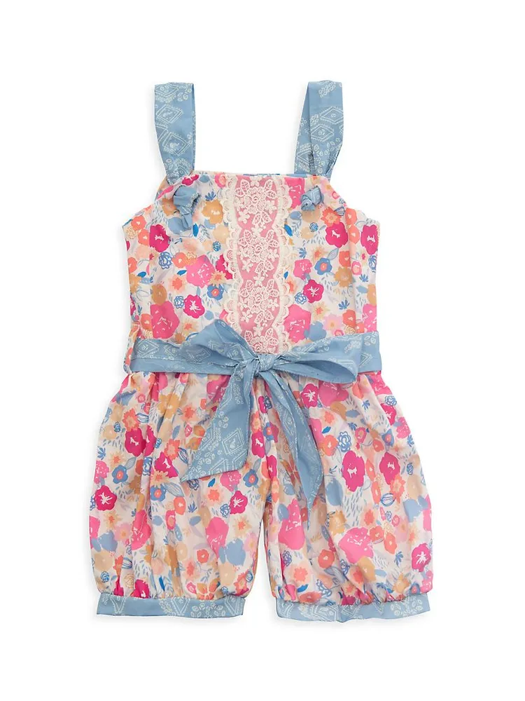 Little Girl's Bandera Blossom Romper